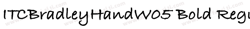 ITCBradleyHandW05 Bold Regular字体转换